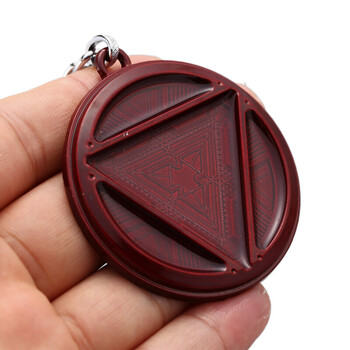 标跃 钢铁侠反应堆能量核心金属 盾牌钥匙扣挂件汽车改装用品 酒红色