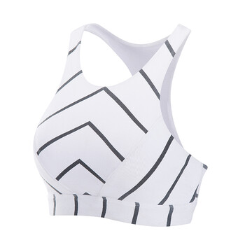 gehu健身bra工字美背防震背心式运动内衣女跑步防震聚拢瑜伽文胸 白色