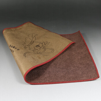 高档双用茶巾擦壶巾茶道巾茶布养壶茶垫杯垫茶席吸水抹布 棕色
