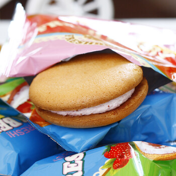 韩国进口零食品 好丽友夹心草莓派168g好吃的休闲美食小吃