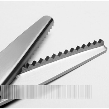 不锈钢花边剪刀 裁缝剪刀 服装布样剪 三角牙剪5mm 三角锯齿