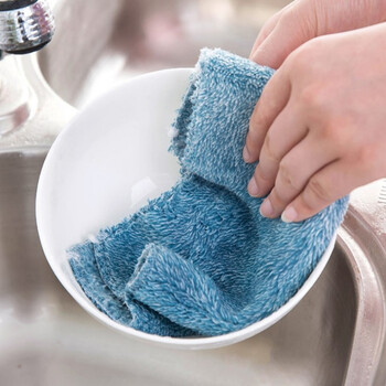 抹布吸水抹布厨房洗碗布竹纤维抹布洗碗毛巾 单条颜色备注