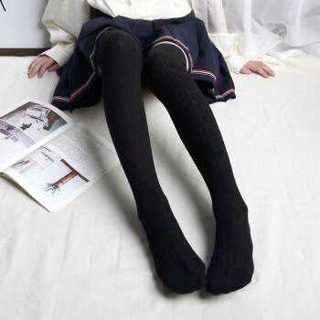 子女士韩版长筒袜半截长腿韩国长款过膝盖日系秋冬季加厚高筒 黑色