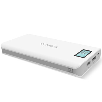 
                                        罗马仕（ROMOSS）sense6Plus 移动电源/充电宝20000毫安 苹果/安卓手机/平板通用 数显屏 聚合物电芯 白色                