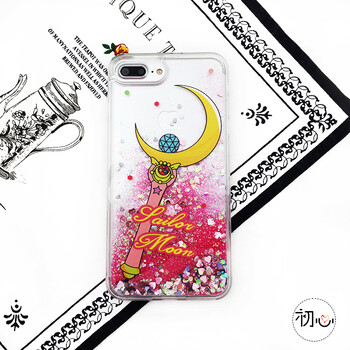 闪粉流沙美少女星月棒iphone8手机壳8p苹果7plus液体流动态硬壳6s 6