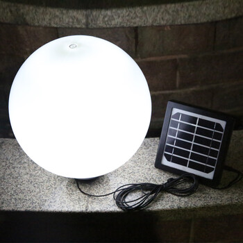 太阳能灯路灯户外灯柱头围墙庭院门柱圆球灯家用乡村防水超亮 40cm 4w