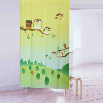 
                                        风雅荷塘  风雅田园  85*150CM 经编纱精品印花风水门帘 布艺 隔断 送杆                