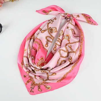 中小方巾女式纱巾春夏领巾 zfj13玫粉