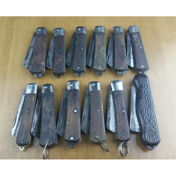 二手电工刀 特殊钢 安来钢 割入 合金钢 骨柄 电工工具a 1号