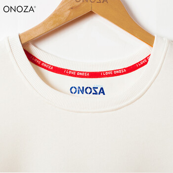 ONOZA2015新款韩版纯色圆领秋冬加绒卫衣女款学生盼酷大小黄鸭印花长袖套头外套上衣休闲 白色  加绒款 M
