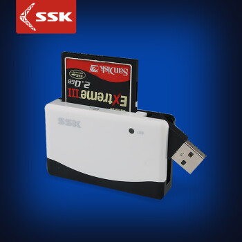 SSK飚王 SCRM057奔腾2代多合一功能读卡器 支持TF\SD\CF\MS等手机相机卡
