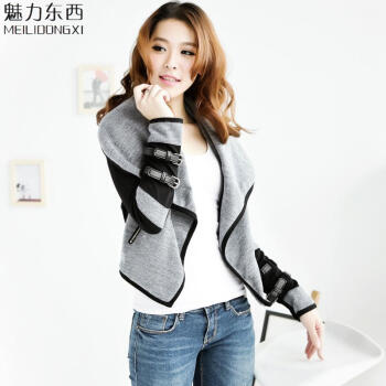 
                                        时尚承诺短款棉服女2018新品韩版显瘦冬季印字加厚学生大毛领小棉袄面包服棉衣外套 灰色 M建议体重95-105斤                