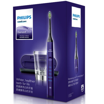 
                                        
                                                            飞利浦(PHILIPS) 电动牙刷 成人声波震动钻石系列(自带刷头*2+充电旅行盒+充电玻璃杯) 紫钻HX9372/04                
