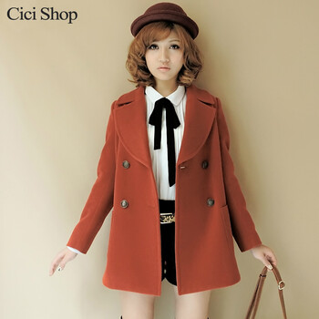 CiciShop2015秋冬小清新百搭甜美蝴蝶结长袖雪纺打底衬衫7910 白色 S