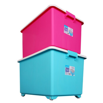 茶花 塑料整理箱 正方磨砂收纳箱 35L 28011T (桶体)