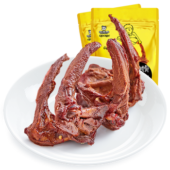 【周黑鸭_经典大包装】卤鸭架115gx2袋 武汉特产麻辣零食品熟食