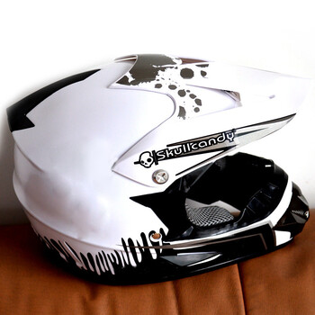 8090*越野摩托车头盔越野盔全盔monster头盔摔头盔 白色 m