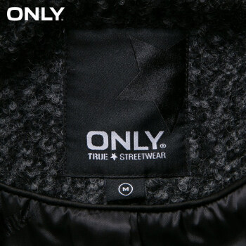 ONLY秋装新品含羊毛格纹连帽宽松中长毛呢大衣女T|11536T010 104浅花灰  165/84A/M