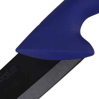 美瓷（MYCERA）黑色6寸厨师刀4寸水果刀削皮器 电镀柄三件套（黑刀蓝柄） TN03S-B