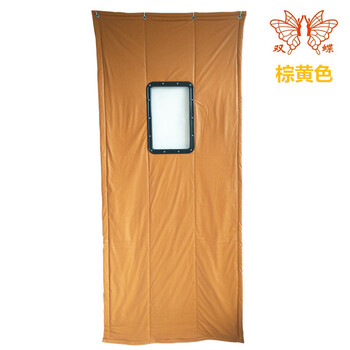 双蝶品牌定制皮革棉门帘空调帘子加厚防风保温保暖冬季隔音防水隔断帘 橙黄色 订制/专拍