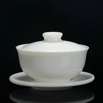 贰号（ERHAO） 贰号/陈清宜手工白瓷盖碗德化上釉玉瓷茶碗功夫茶具三才敬茶碗泡茶碗