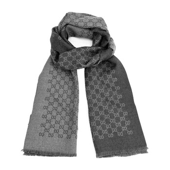 gucci古驰围巾男士双面提花双g羊毛围巾 391246 4g200 1462