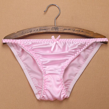文艺性感内裤优雅蝴蝶结女士低腰三角裤 粉红 m