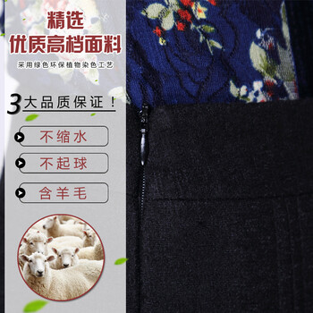 玖寸绿2016春季新款毛呢时尚半身裙修身显瘦A字裙气质高腰百褶裙短裙裙子609黑色 黑色 M