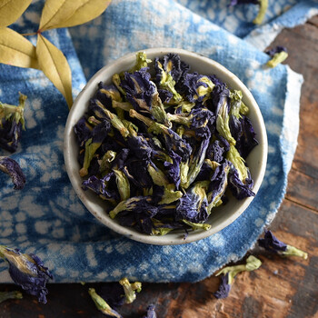 蓝蝴蝶100g 蝶豆花网红面包星空饮料柠檬片变色干净筛选过 a级干花