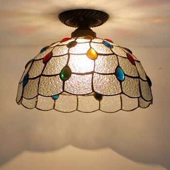 顶灯 卧室书房过道美容院办公室阁楼欧式田园美式地中海 30cm钻石凤尾