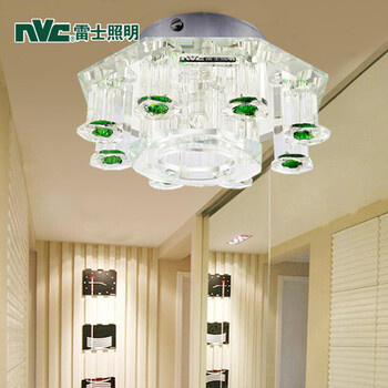 
                                        雷士照明LED吸顶灯现代简约LED过道灯 玄关灯 阳台灯具 走廊水晶灯EVX9013                