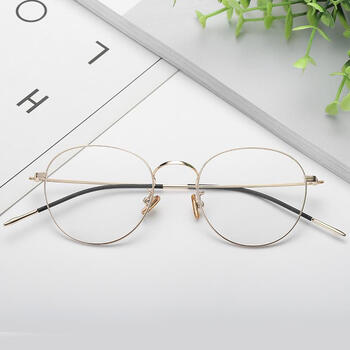 眼镜框男女平光眼镜装饰超轻超细 秀气金属圆框潮流百搭复古女眼镜框
