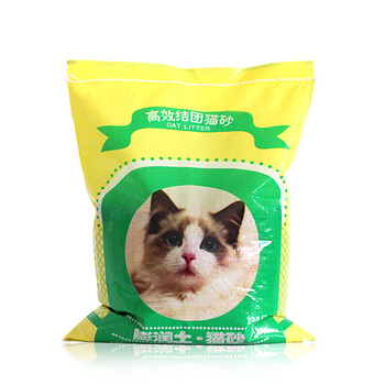 万兵 膨润土猫砂 无香型 易结团猫砂4kg聚团吸臭低粉尘猫沙多省包邮