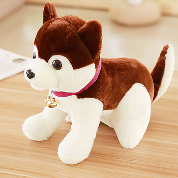 铃铛狗公仔小狗公仔毛绒玩具哈士奇布娃娃可爱抱枕七夕情人节礼物