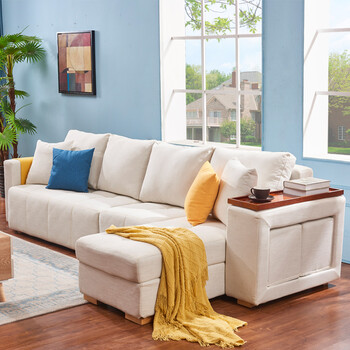 简约现代布艺沙发组合客厅1 3转角储物沙发床小户型 2 贵妃 2米以上