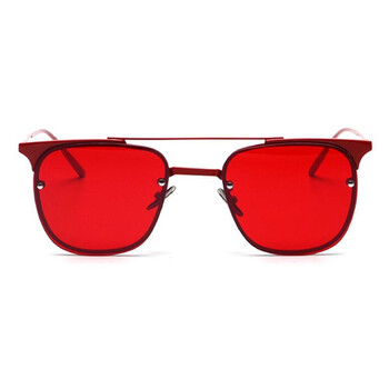 jidaina 墨镜眼镜潮款方形男女士太阳镜 红框红片