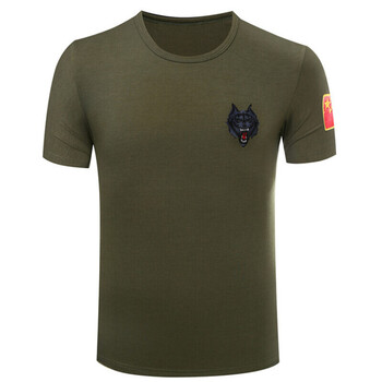 年夏季新款部队军队07武警劳保用品夏常服特战警察体能服 圆领白色 l