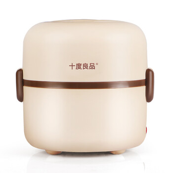 十度良品SD-901电热饭盒插电加热饭盒蒸煮热饭器双层不锈钢内胆