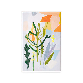 抽象装饰画客厅沙发背景墙壁色块玄关挂画北欧现代 卡勒植物sn3364