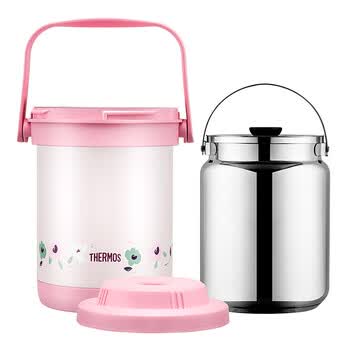 膳魔师THERMOS 保温桶高真空不锈钢焖烧壶便携多功能保温焖烧锅保温饭盒 TCRA-1803 PK 1800ml Mama系列