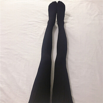 秋季韩版纯色百搭麻花立体竖条纹连脚打底丝袜显瘦美腿裤袜长袜女