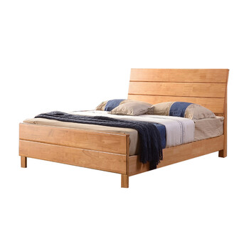 35米简约1.5米橡木床储物床小户型单人床 榉木色 1800mm*1900mm