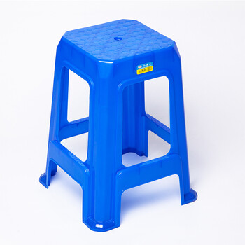 加厚塑料凳子家用塑料椅子餐桌工厂流水线高板凳客厅塑胶方凳 55cm特