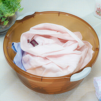 
                                        
                                                            茶花 塑料盆洗脸盆32CM把手防滑盆 03411K                