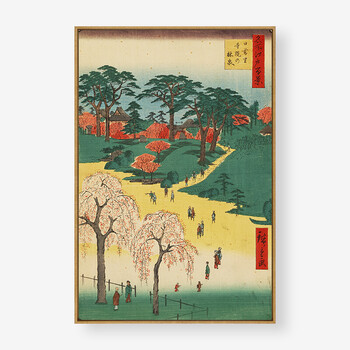 日料餐厅装饰画现代简约挂画日式浮世绘名所江户百景鲤鱼 9 50*80