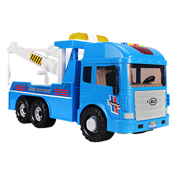 惯性动力挖掘车工程汽车模型儿童玩具 大号惯性车 音乐故事【清障车】
