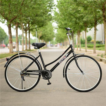 柏潮 自行车男女式24寸26寸女士轻便休闲老人城市学生普通勤淑女车 26