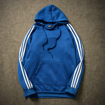 秋季新款情侣装卫衣男韩版潮学生帅气连帽带帽衫运动宽松外套 蓝色 l