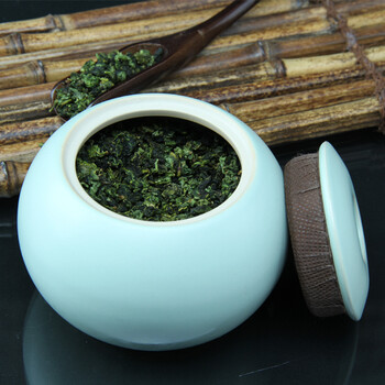 
                                        尊儒 茶罐密封陶瓷 茶叶罐 普洱茶叶储物罐 汝窑装茶叶瓷器 茶道配件                