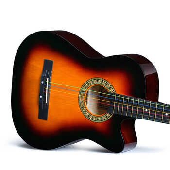 > 玛蒂尔达matilda 炫彩系列 38寸 彩弦民谣吉他 初学入门吉他 lp-110